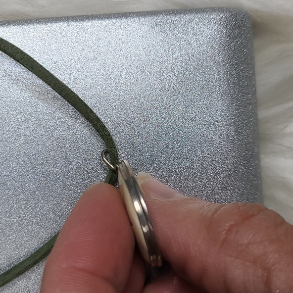 Astrological Sign Silver Ceres Charm Pendant  Handmade White Enamel Unique Funky - Picture 3 of 5